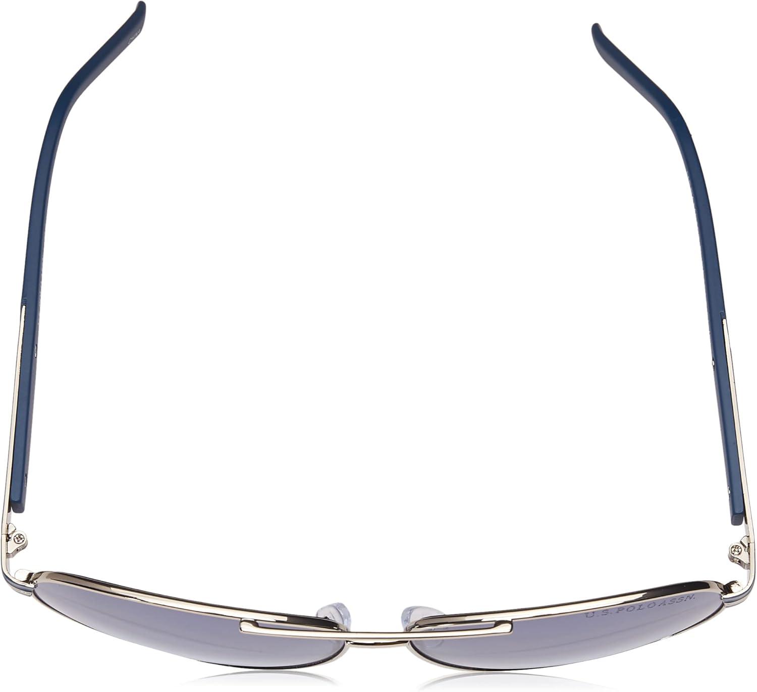 imageUS Polo Assn Womens Pa1013 Metal Uv400 Protective Aviator Pilot Sunglasses Classic Gifts for Men 59 MmSilver Metal Matte Blue
