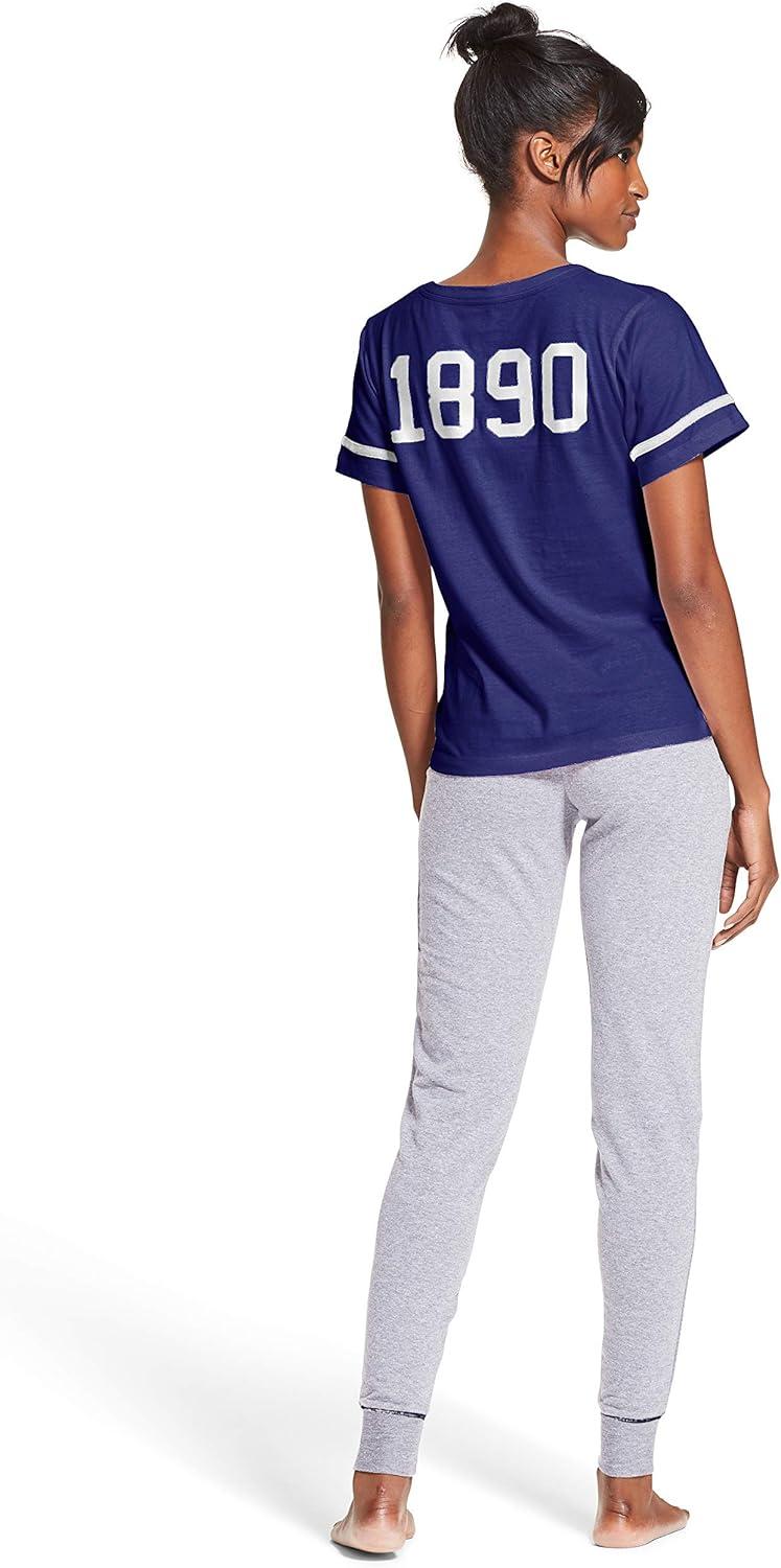 imageUS Polo Assn Womens Pajama Set Short Sleeve Shirt and Pajama Pants Sleepwear and Lounge Sets for WomenNavy 1vneck