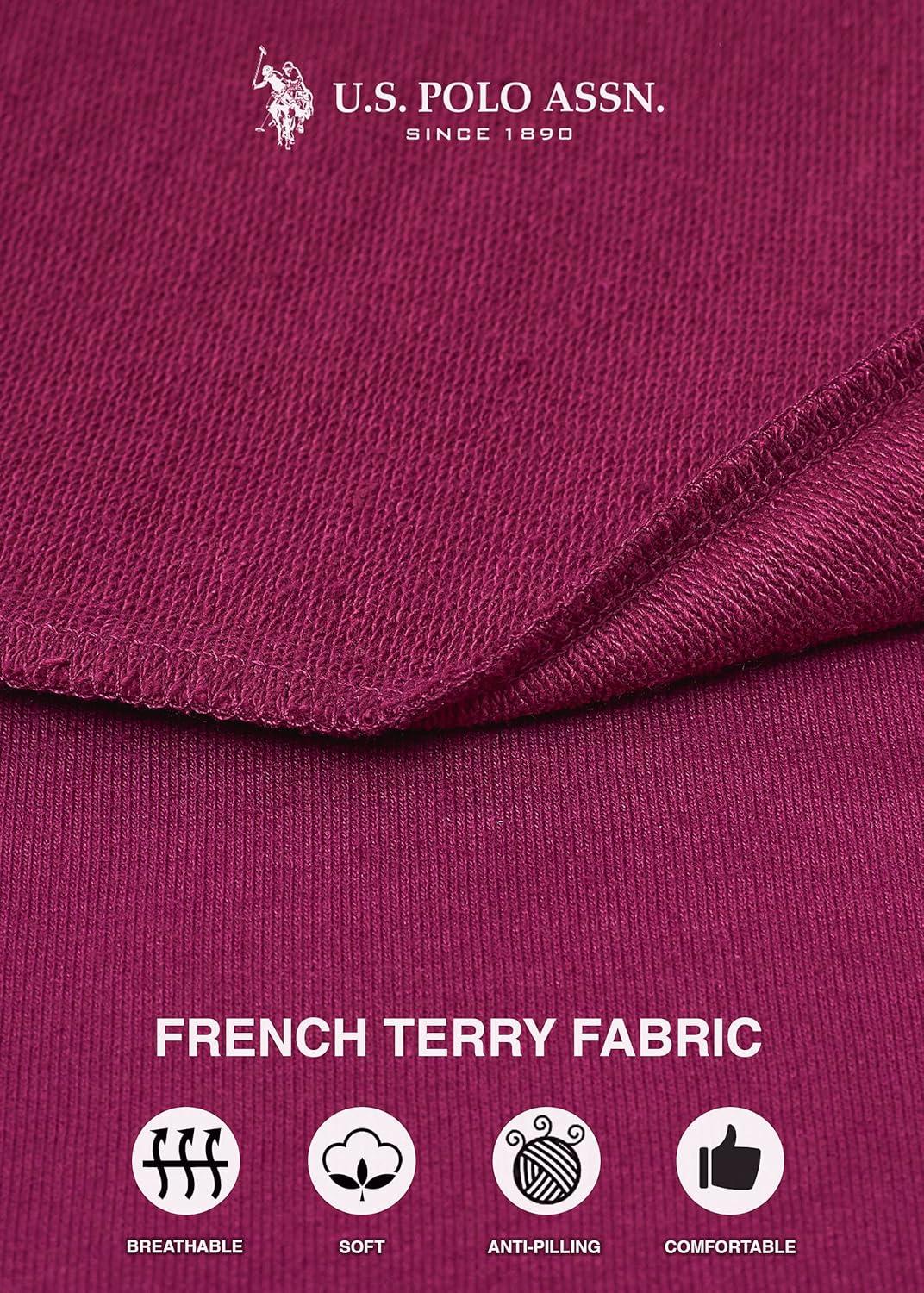 imageUS Polo Assn Womens Sweatpants  Women Joggers Sweats with Logo Print  French Terry PolyCottonBerry3