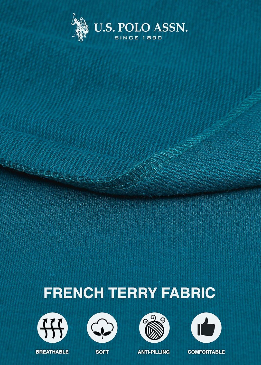 imageUS Polo Assn Womens Sweatpants  Women Joggers Sweats with Logo Print  French Terry PolyCottonDark Green3