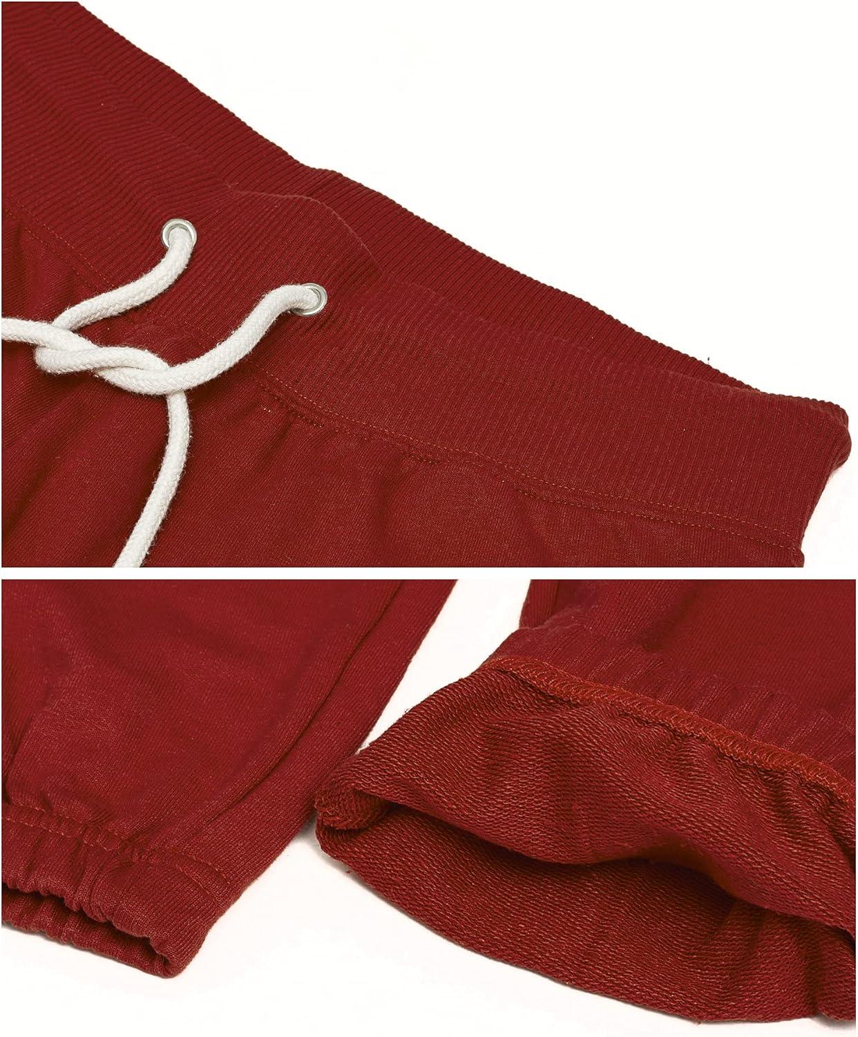 imageUS Polo Assn Womens Sweatpants  Women Joggers Sweats with Logo Print  French Terry PolyCottonDeep Red