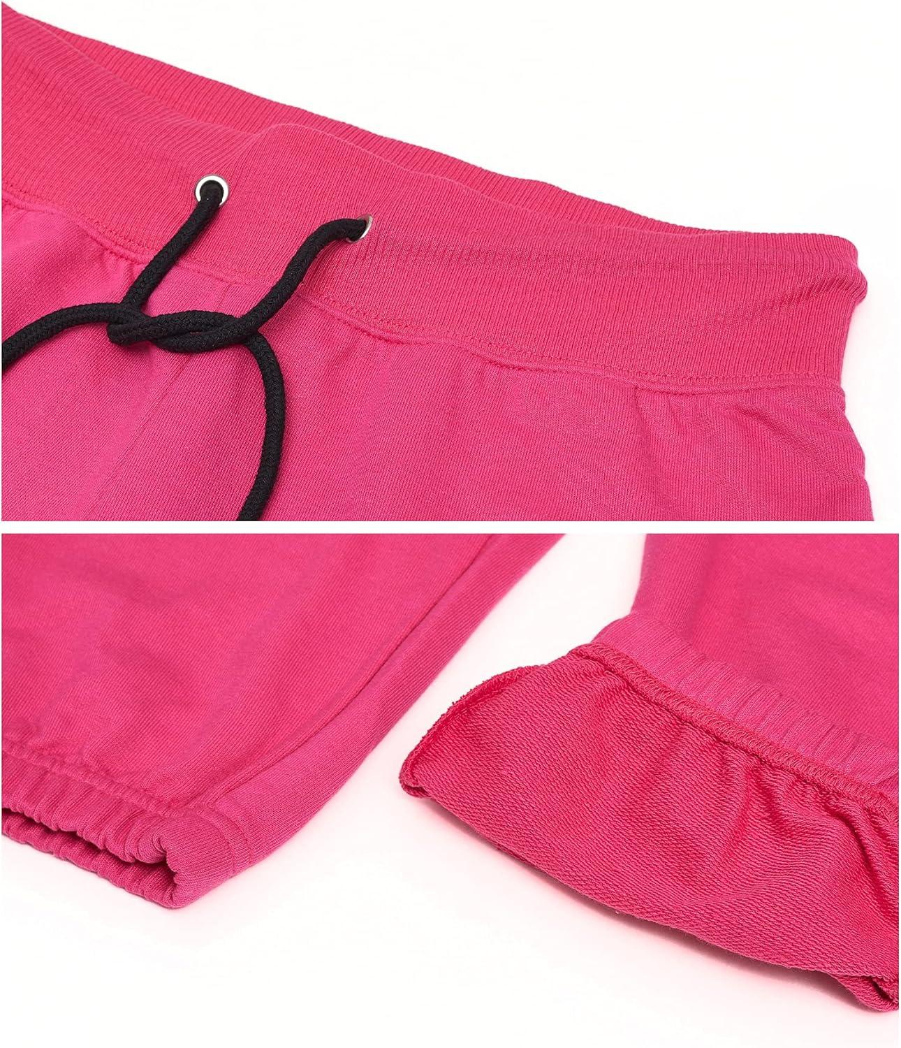 imageUS Polo Assn Womens Sweatpants Women Joggers Sweats with Logo Print French Terry PolyCottonFuchsia3