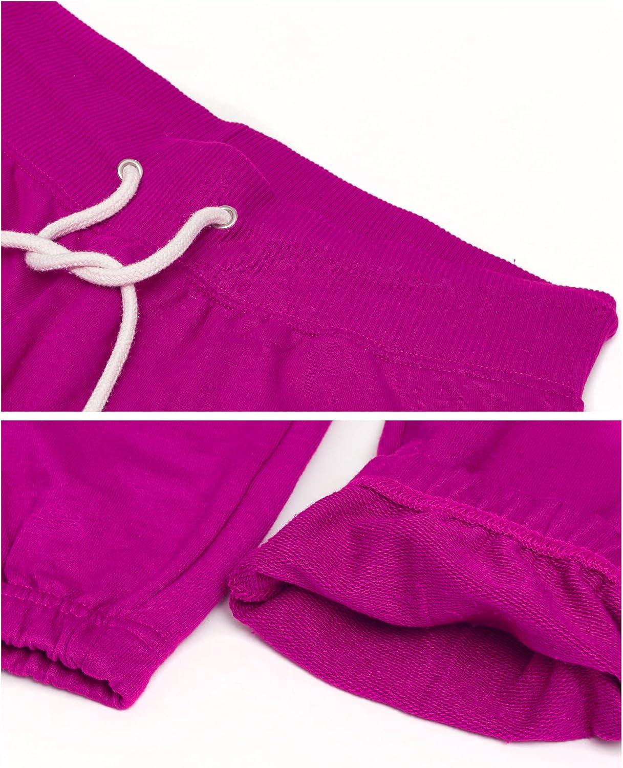 imageUS Polo Assn Womens Sweatpants Women Joggers Sweats with Logo Print French Terry PolyCottonMagenta1