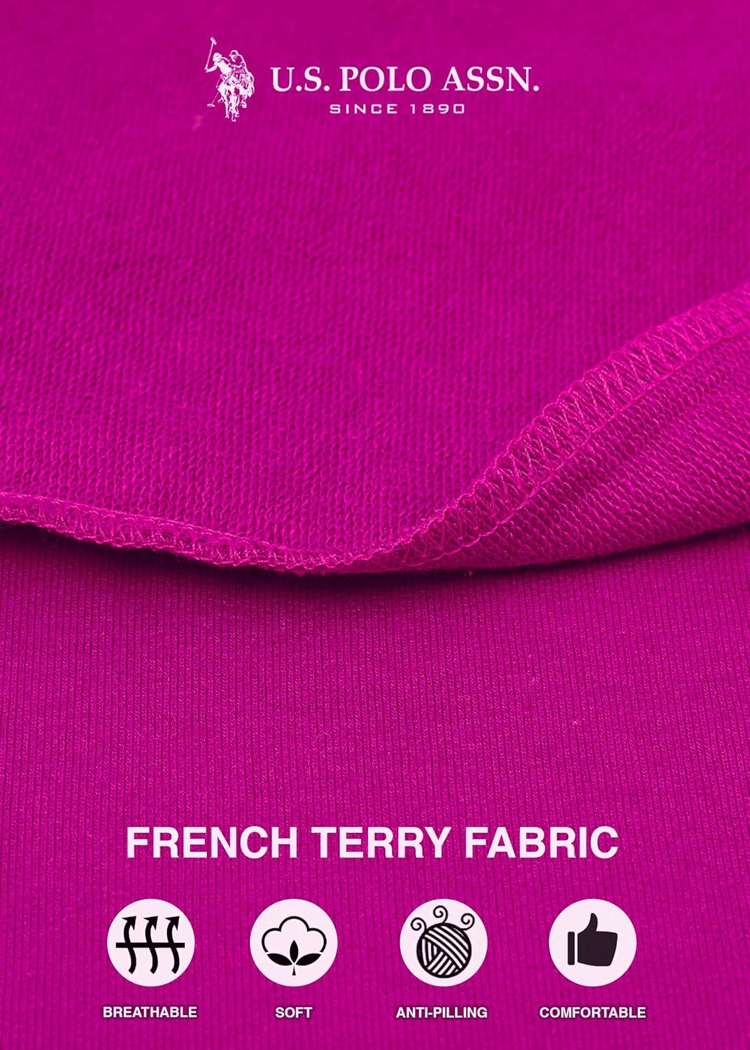 imageUS Polo Assn Womens Sweatpants Women Joggers Sweats with Logo Print French Terry PolyCottonMagenta1