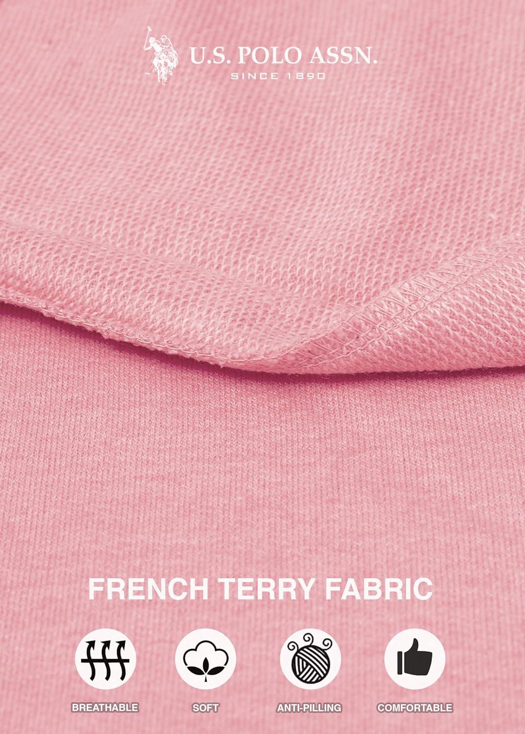 imageUS Polo Assn Womens Sweatpants Women Joggers Sweats with Logo Print French Terry PolyCottonMauve1