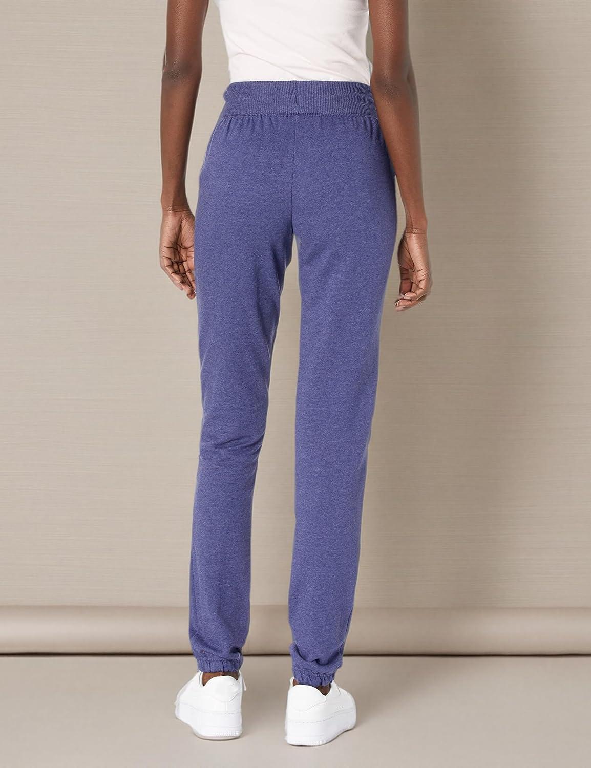 imageUS Polo Assn Womens Sweatpants Women Joggers Sweats with Logo Print French Terry PolyCottonNavy Heather With Light Pink Print