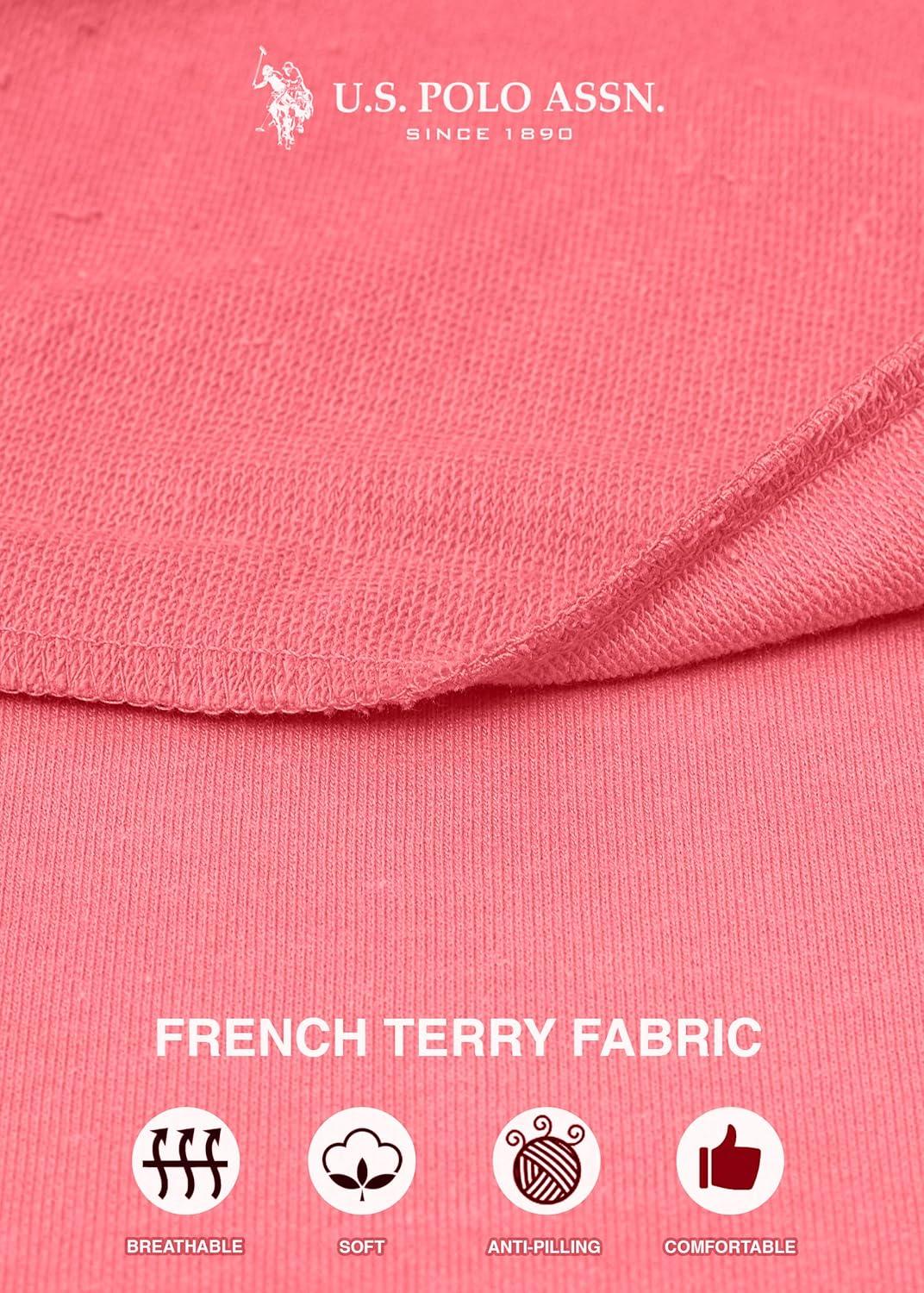 imageUS Polo Assn Womens Sweatpants Women Joggers Sweats with Logo Print French Terry PolyCottonWinterberry1