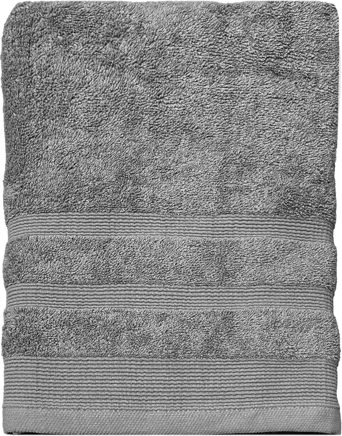 imageUSPA 550 GSM 16S Ring Bath Towel 6PackSharkskin Grey