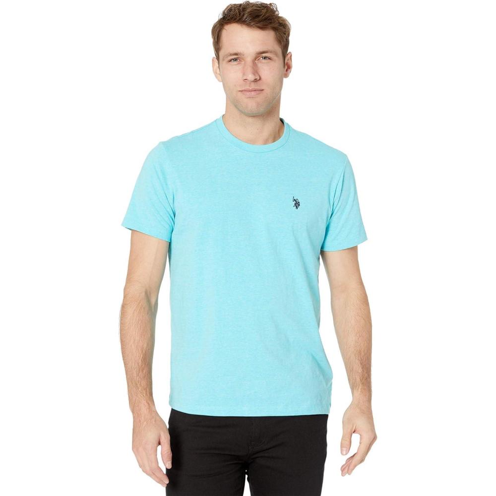 imageUS POLO ASSN Mens Crew Neck Small Pony TShirtArtist Aqua Heather