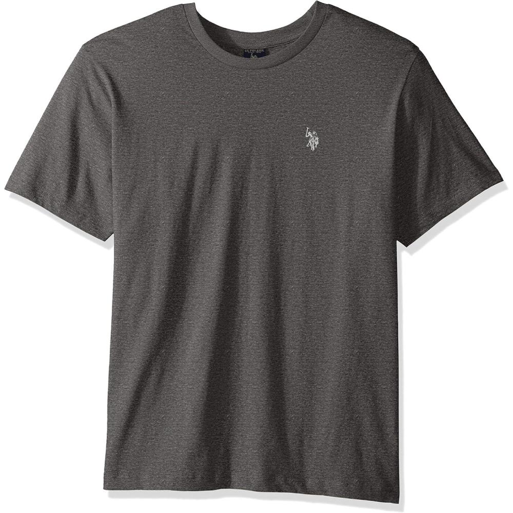 imageUS POLO ASSN Mens Crew Neck Small Pony TShirtCampus Heather Grey