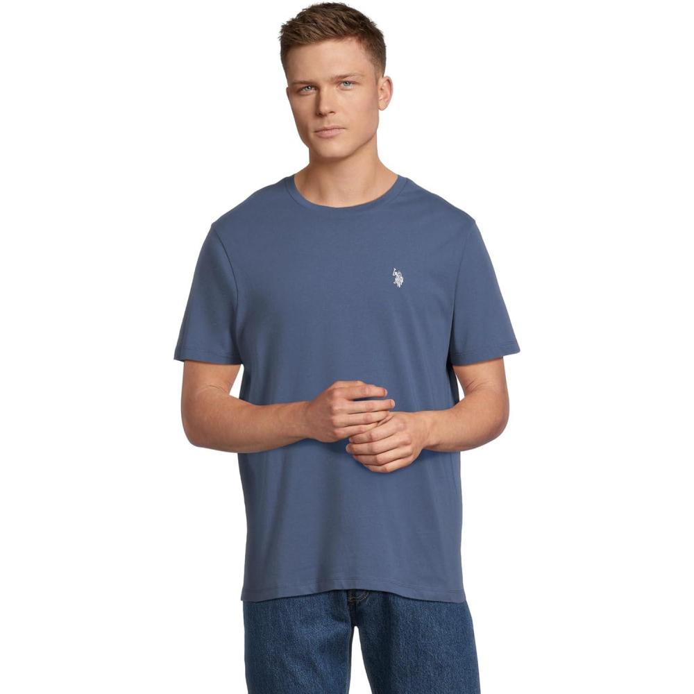 imageUS POLO ASSN Mens Crew Neck Small Pony TShirtOceana Blue