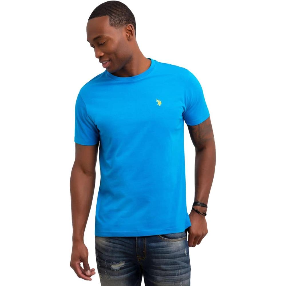 imageUS POLO ASSN Mens Crew Neck Small Pony TShirtTeal Blue
