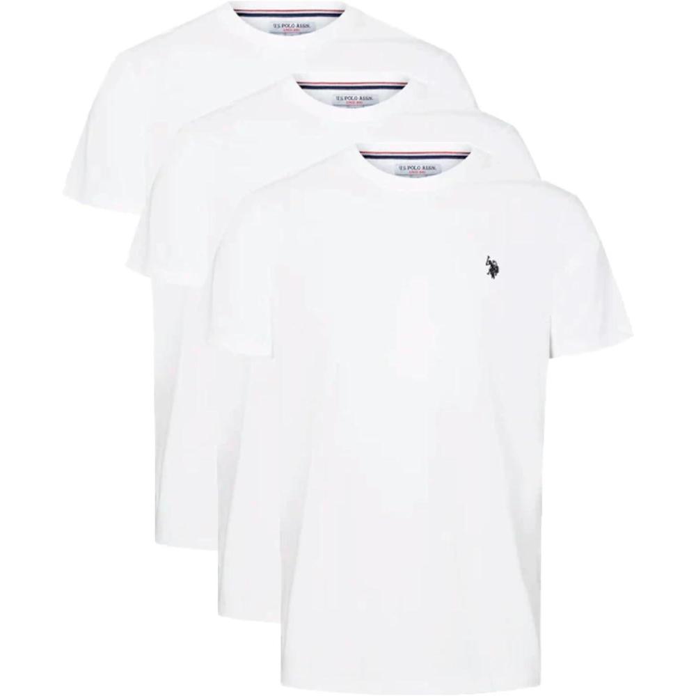 imageUS POLO ASSN Mens Crew Neck Small Pony TShirtWhiteWhiteWhite
