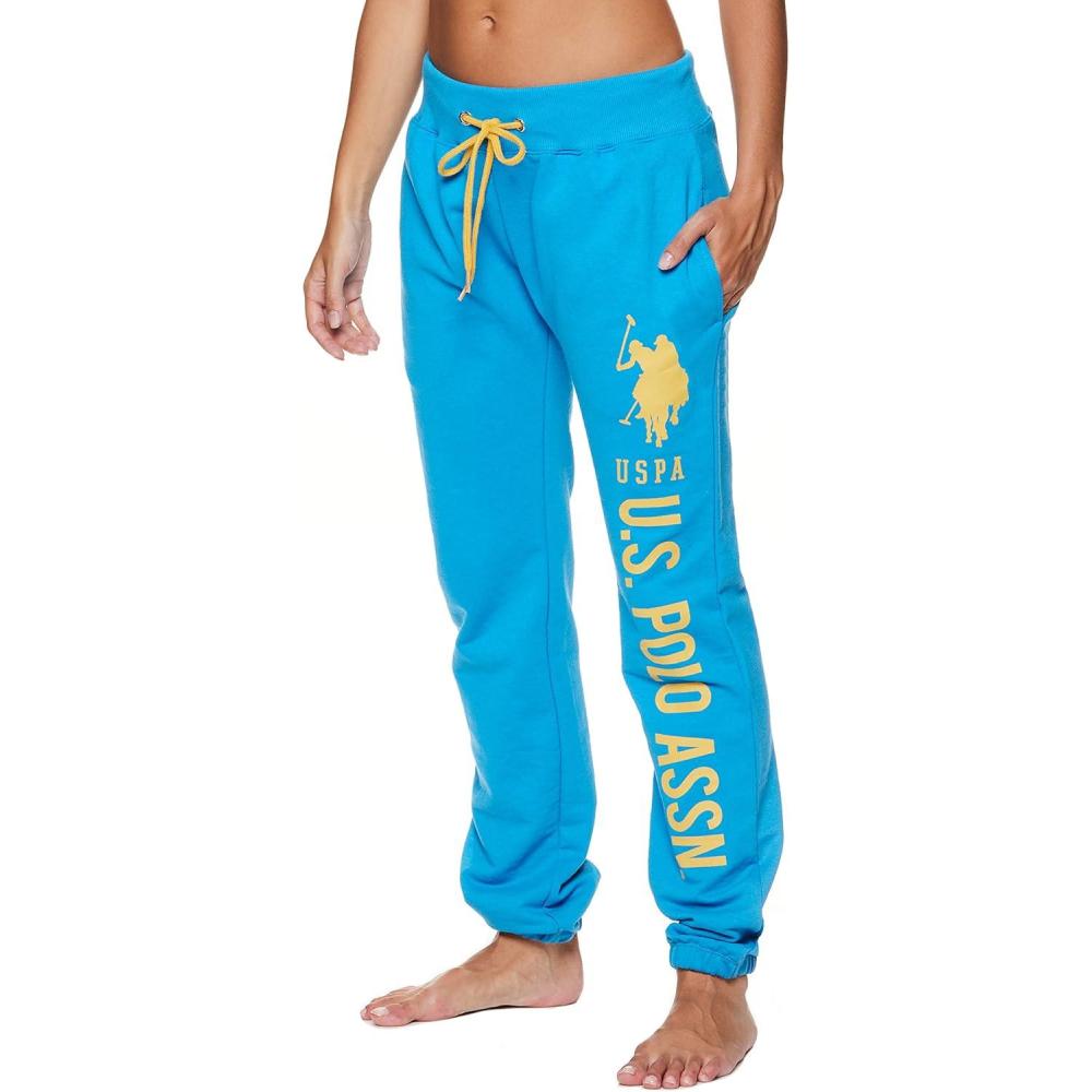 imageUS Polo Assn Essentials Womens Sweatpants with Pockets Comfy and Breathable French Terry Joggers for WomenLapis Blue2