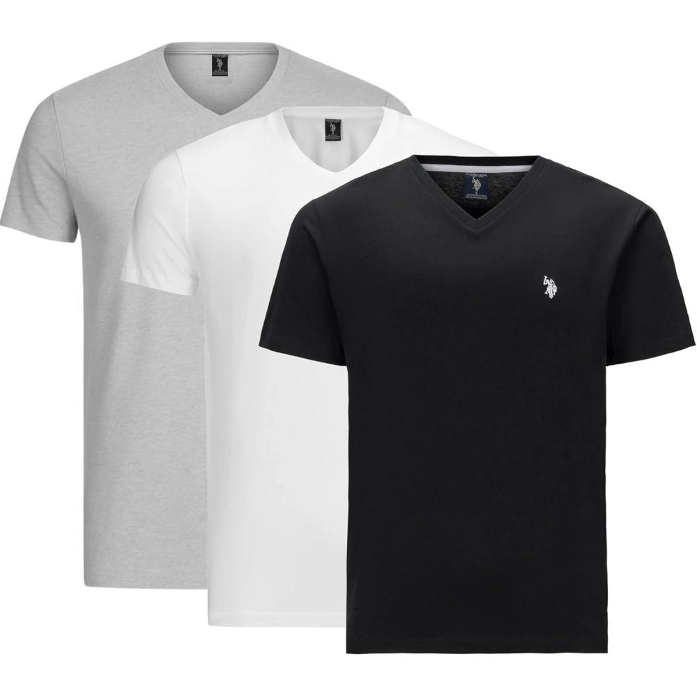 imageUS Polo Assn USHeather GreyWhiteBlack
