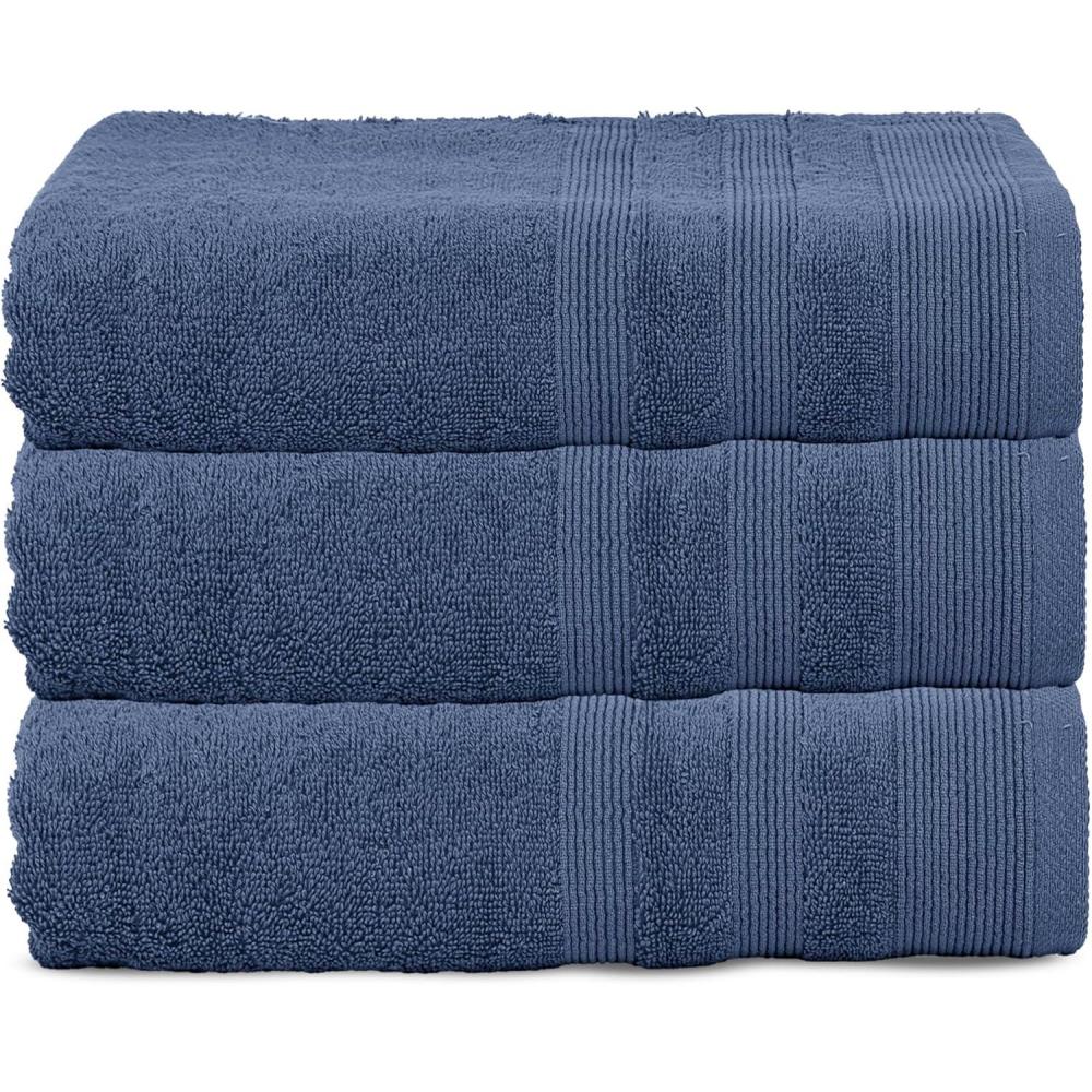 imageUSPA 550 GSM 16S Ring Bath Towel 6PackBright Cobalt