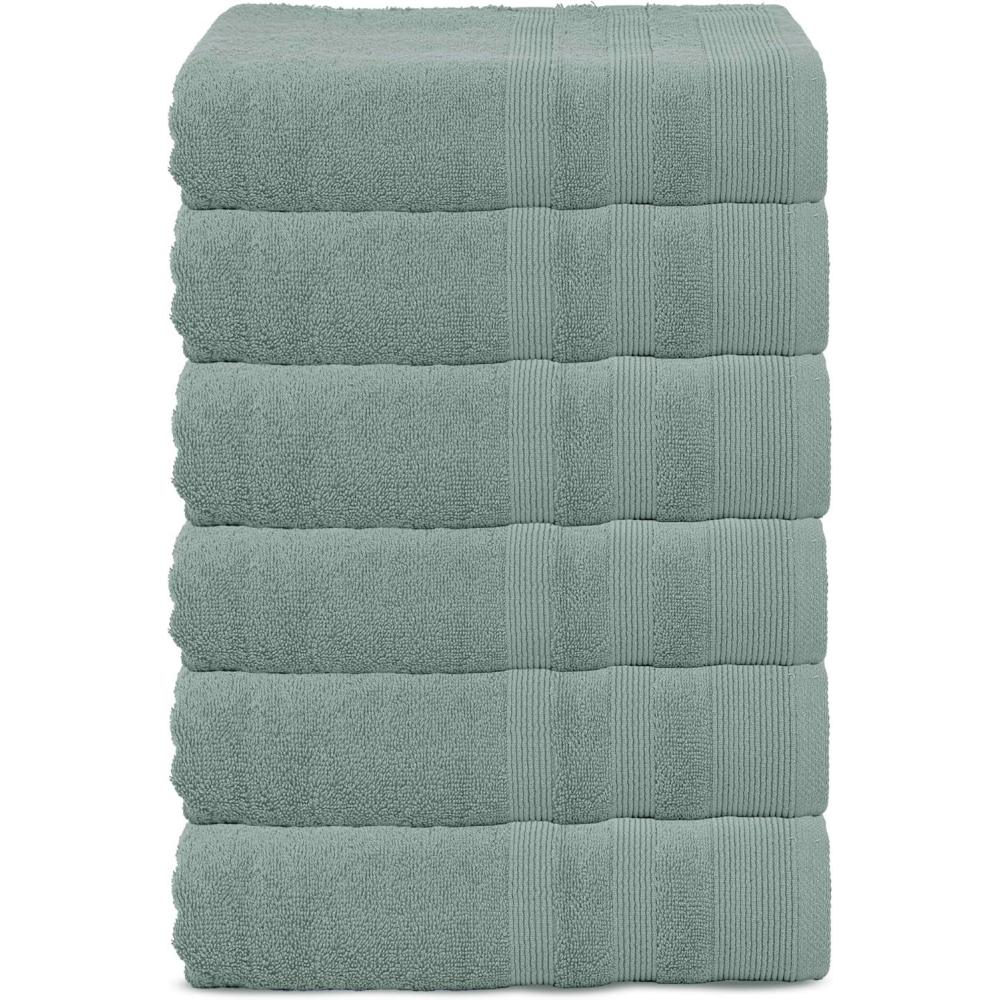 imageUSPA 550 GSM 16S Ring Bath Towel 6PackSeafoam