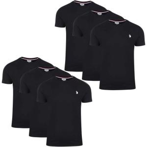 U.S. POLO ASSN. Men’s Crew Neck Small Pony T-Shirt(Black (6-pack))