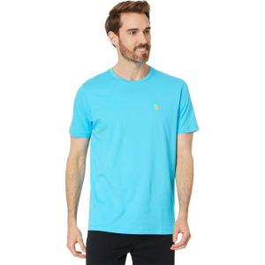 U.S. POLO ASSN. Men’s Crew Neck Small Pony T-Shirt(Blue Sea)