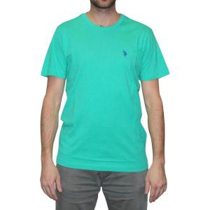 U.S. POLO ASSN. Men’s Crew Neck Small Pony T-Shirt(Emerald Circus)