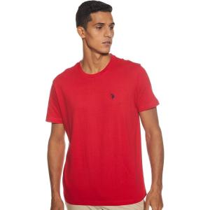 U.S. POLO ASSN. Men’s Crew Neck Small Pony T-Shirt(Engine Red)