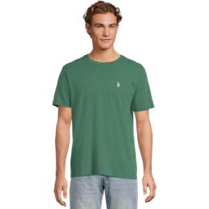 U.S. POLO ASSN. Men’s Crew Neck Small Pony T-Shirt(Green Trail Heather)