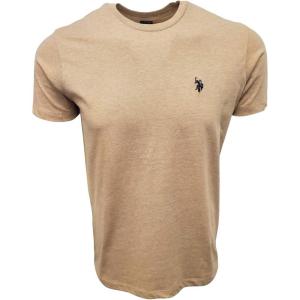 U.S. POLO ASSN. Men’s Crew Neck Small Pony T-Shirt(Khaki Heather)