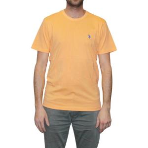 U.S. POLO ASSN. Men’s Crew Neck Small Pony T-Shirt(Liberal Orange)