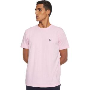 U.S. POLO ASSN. Men’s Crew Neck Small Pony T-Shirt(Pink Sunset Heather)