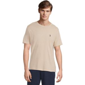 U.S. POLO ASSN. Men’s Crew Neck Small Pony T-Shirt(Sourdough Heather)