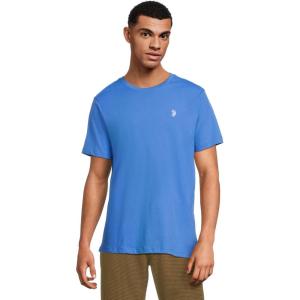 U.S. POLO ASSN. Men’s Crew Neck Small Pony T-Shirt(Super Sonic Blue)