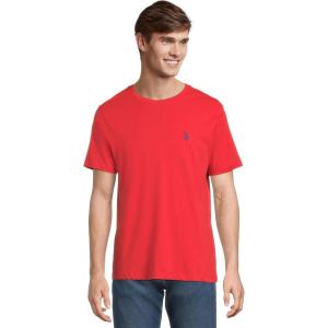 U.S. POLO ASSN. Men’s Crew Neck Small Pony T-Shirt(Upstate Red)