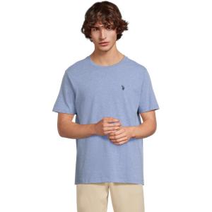 U.S. POLO ASSN. Men’s Crew Neck Small Pony T-Shirt(Vista Blue Heather)