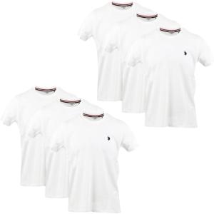 U.S. POLO ASSN. Men’s Crew Neck Small Pony T-Shirt(White (6-pack))