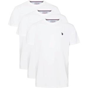 U.S. POLO ASSN. Men’s Crew Neck Small Pony T-Shirt(White/White/White)
