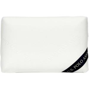 U.S. Polo Assn. Classic Memory Foam Pillow, 21 x 13 x 4 inches, White, Removable Cover