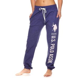 U.S. Polo Assn. Essentials Womens Sweatpants with Pockets, Comfy and Breathable French Terry Joggers for Women(Navy Heather4)