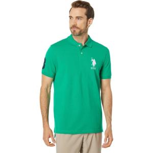 U.S. Polo Assn. Men’s Solid Pique Polo Shirt(Deep Green)