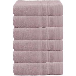 USPA 550 GSM 16/S Ring Bath Towel 6-Pack(Pink)