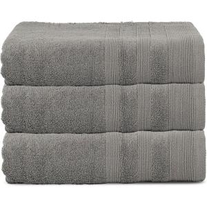 USPA 550 GSM 16/S Ring Bath Towel 6-Pack(Sharkskin Grey)
