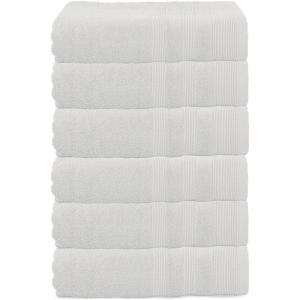 USPA 550 GSM 16/S Ring Bath Towel 6-Pack(White)