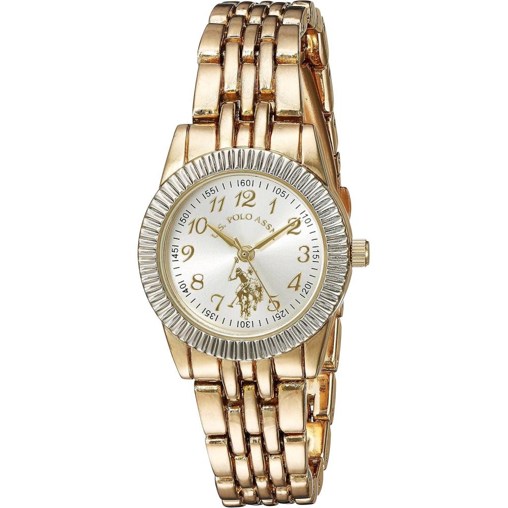 imageAccutime US Polo Assn Womens Gold Bracelet Watch with Analog Quarts Display Model USC40098