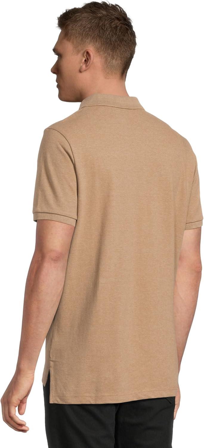 image:imageUS Polo Assn Mens Classic Polo Shirt TwoButton Closure Pique Polo Shirt Summer Fashion Golf ShirtCoffee Heather