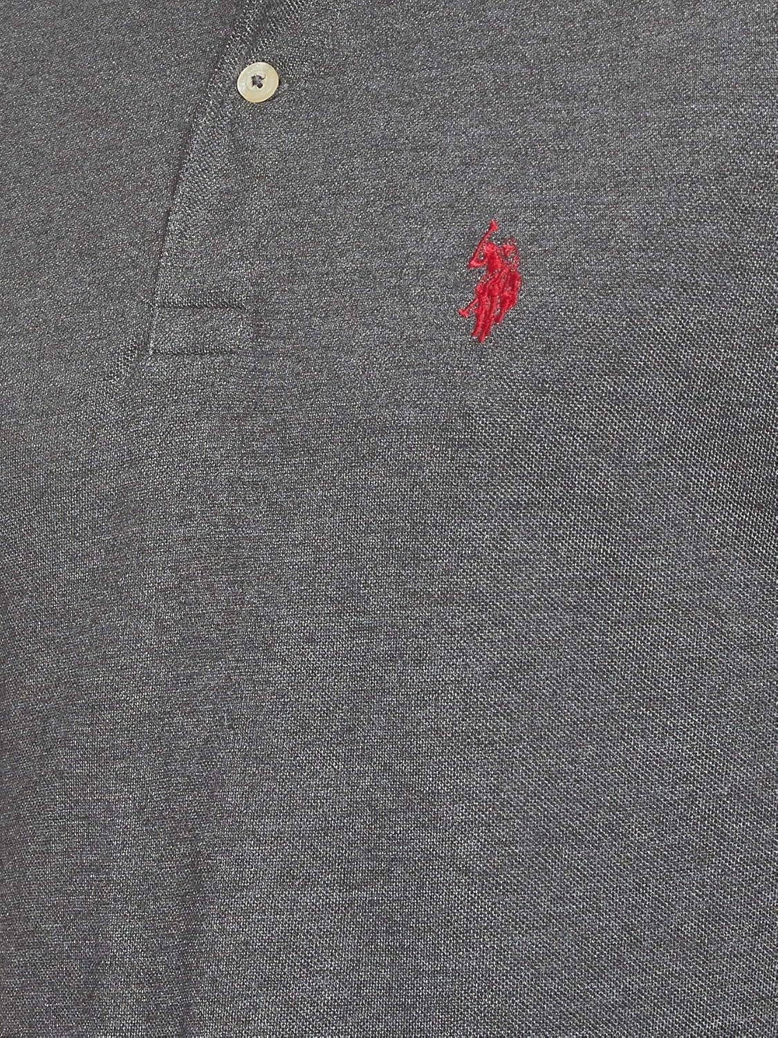 image:imageUS Polo Assn Mens Classic Polo Shirt TwoButton Closure Pique Polo Shirt Summer Fashion Golf ShirtHeather Dark Gray