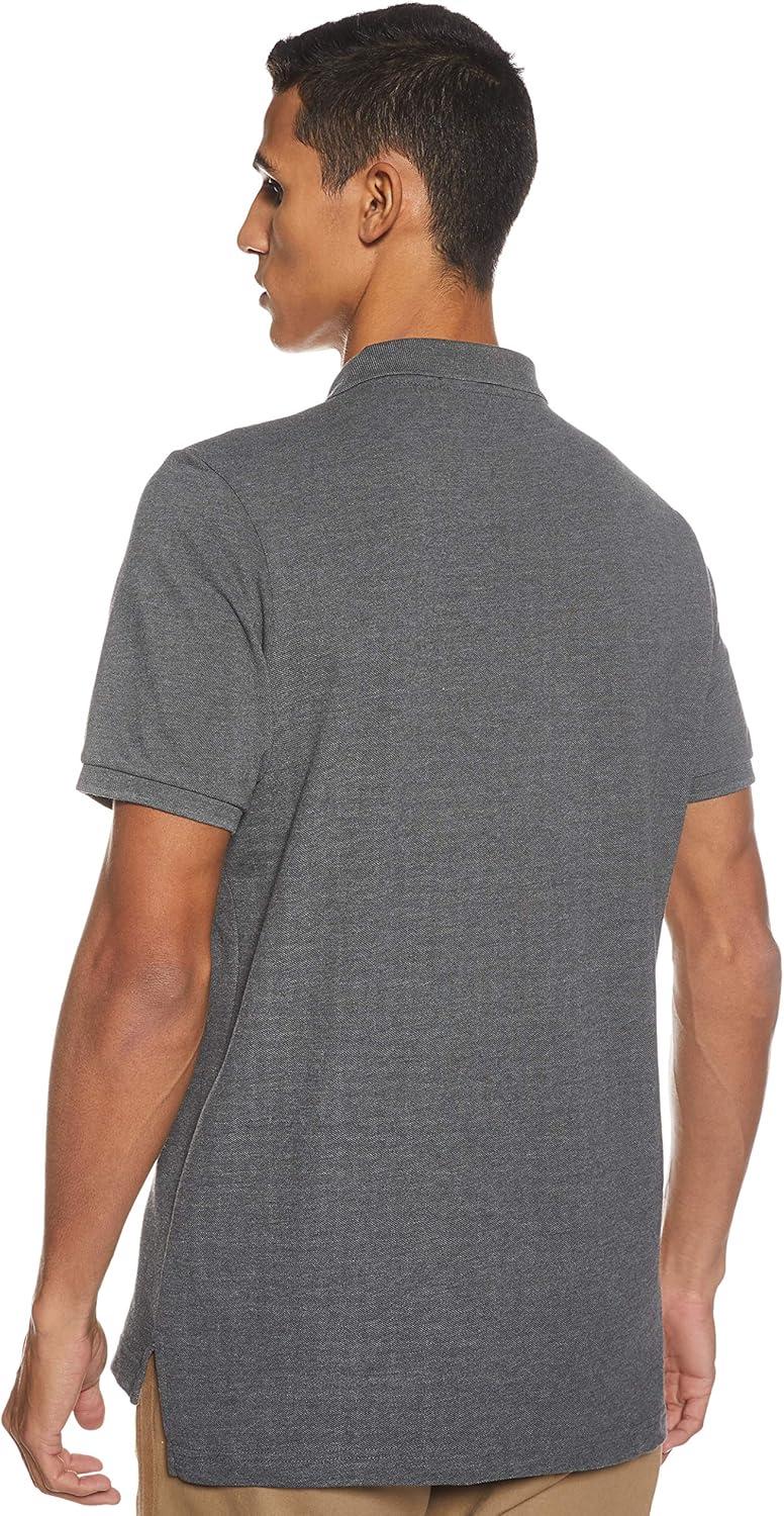image:imageUS Polo Assn Mens Classic Polo Shirt TwoButton Closure Pique Polo Shirt Summer Fashion Golf ShirtHeather Dark Gray