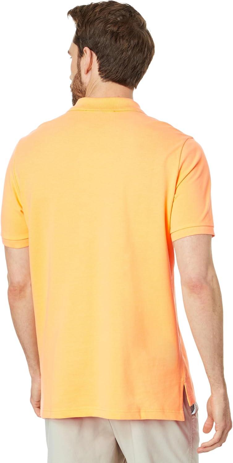 image:imageUS Polo Assn Mens Classic Polo Shirt TwoButton Closure Pique Polo Shirt Summer Fashion Golf ShirtLiberal Orange