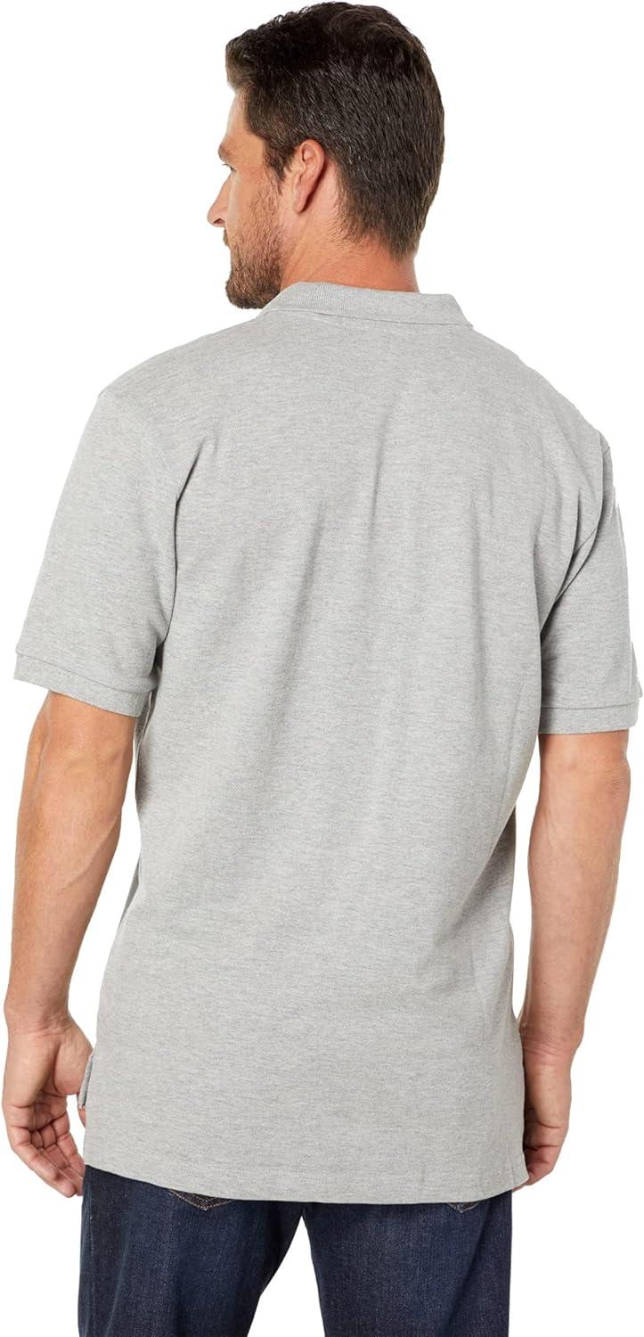 image:imageUS Polo Assn Mens Classic Polo Shirt TwoButton Closure Pique Polo Shirt Summer Fashion Golf ShirtMedium Heather Grey