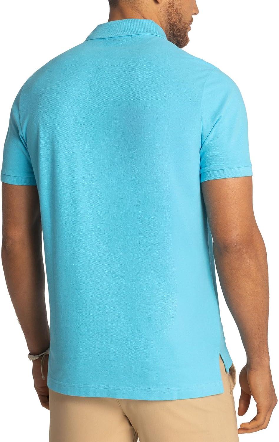 image:imageUS Polo Assn Mens Classic Polo Shirt TwoButton Closure Pique Polo Shirt Summer Fashion Golf ShirtRiver Blue