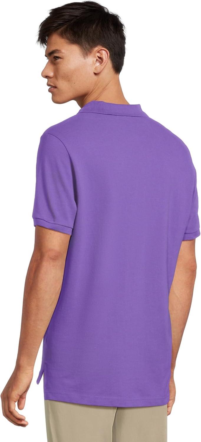 image:imageUS Polo Assn Mens Classic Polo Shirt TwoButton Closure Pique Polo Shirt Summer Fashion Golf ShirtUltra Purple