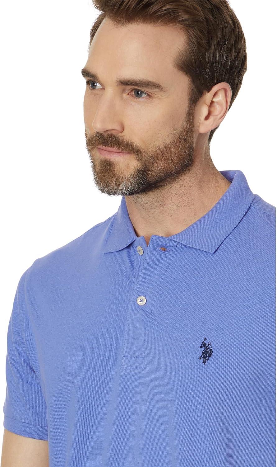 image:imageUS Polo Assn Mens Classic Polo Shirt TwoButton Closure Pique Polo Shirt Summer Fashion Golf ShirtVery Peri